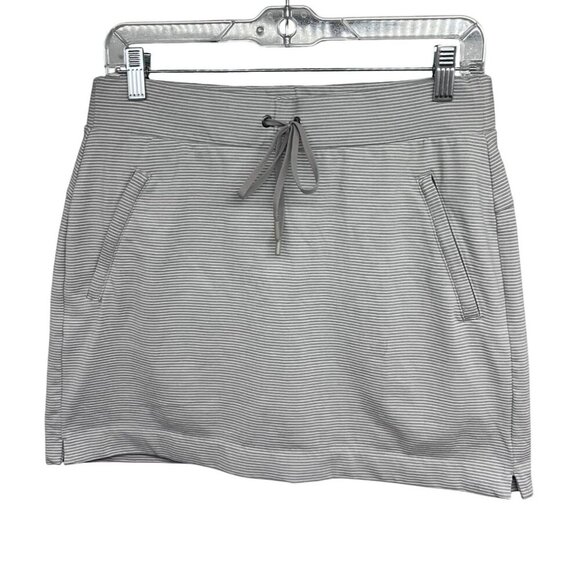 Athleta Dresses & Skirts - Athleta Active Womens Activewear Striped Tennis Skort Small Zip Pockets Stretch